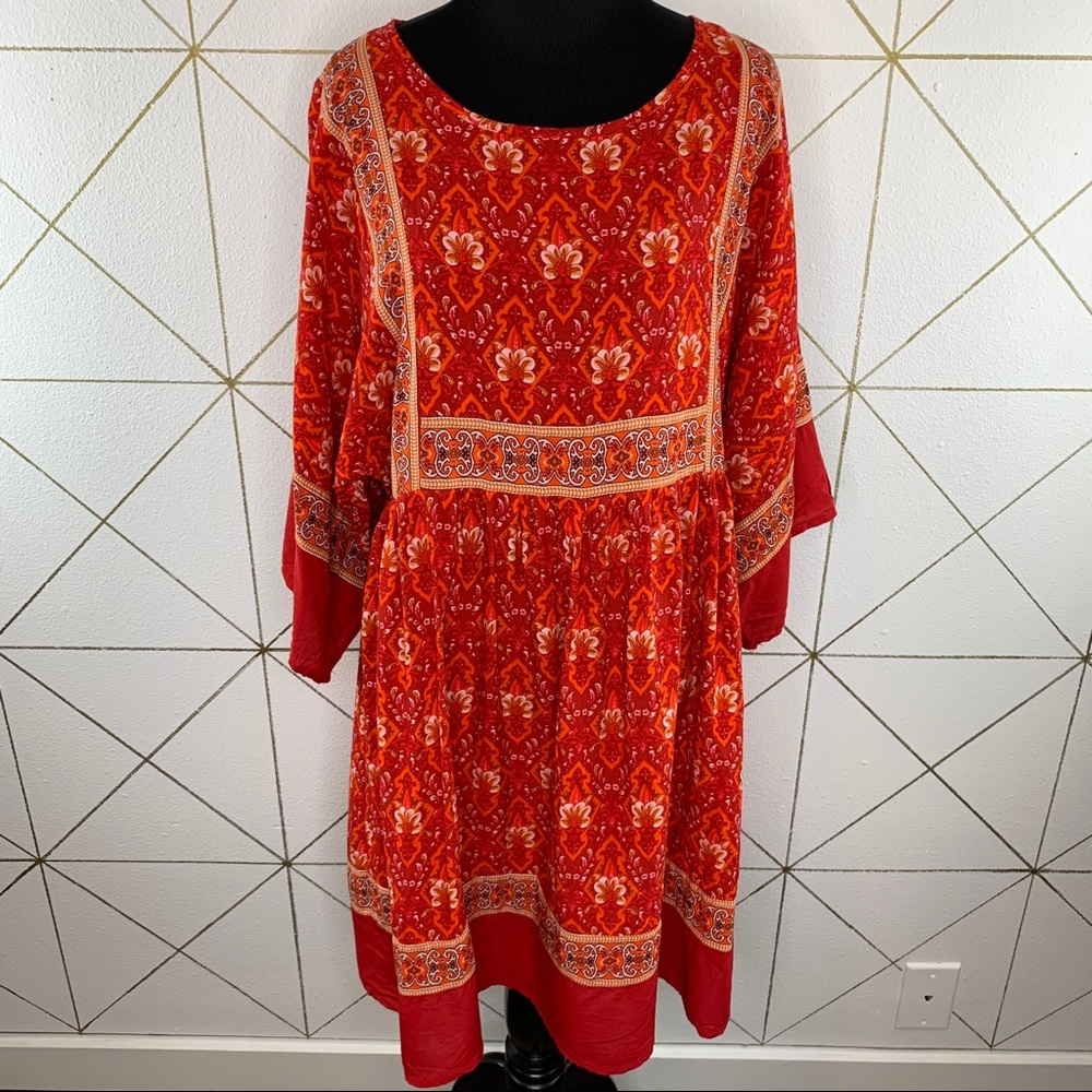 R. Vivimos Cotton Half Sleeve Loose Boho Tunic XS